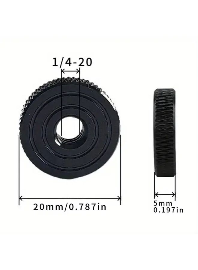 2 قطعة 1/4 20 صامولة مقاومة للانزلاق، مقبض قفل حامل الميكروفون والكاميرا والجيمبال J40 - Image 3