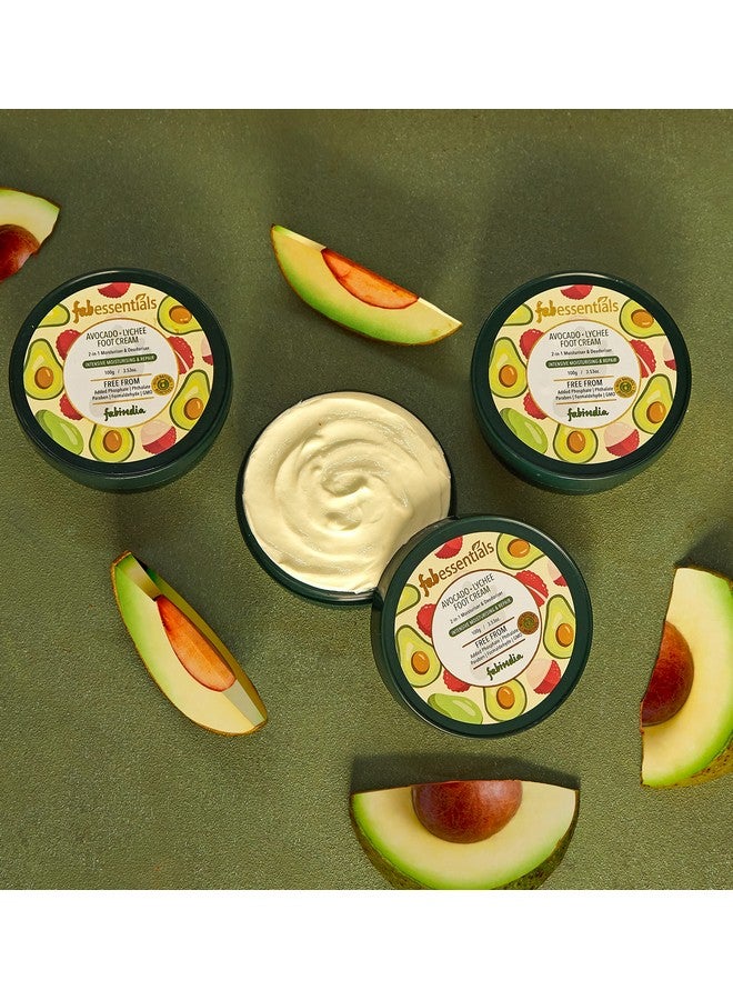 Fabessentials Avacado Lychee Foot Cream | Shea Butter & Jojoba Oil | 2-in-1 Moisturiser & Deodoriser | Intensive Foot Moistursing & Repair | 100 g - Image 5