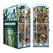 Tonecheer DIY Book Nook Kit for Adults Wooden 3D Puzzle Bookend Diorama Bookshelf Insert Decor Fancy Books Booknook Miniature House Kit with Dust Cover and Sensor LED Haven Zero - Image 2
