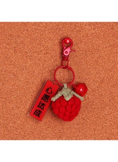 Generic New Handmade Strawberry Keychain Wish Achieve + Red Strawberry +22 Red Bell + Red Button 