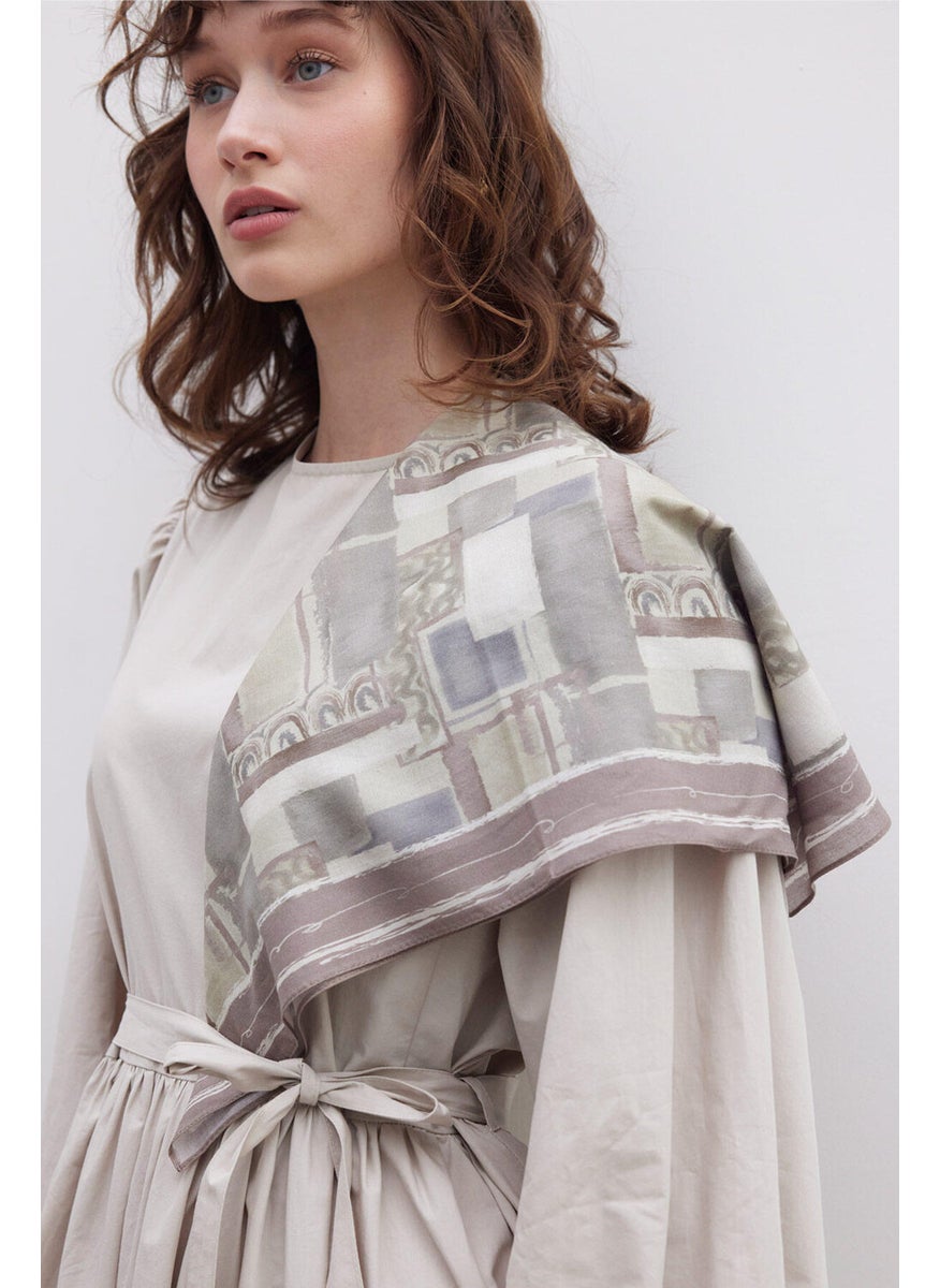 Manuka - Patterned Cotton Scarf Rustic - Image 1