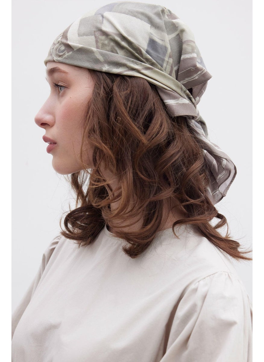 Manuka - Patterned Cotton Scarf Rustic - Image 1