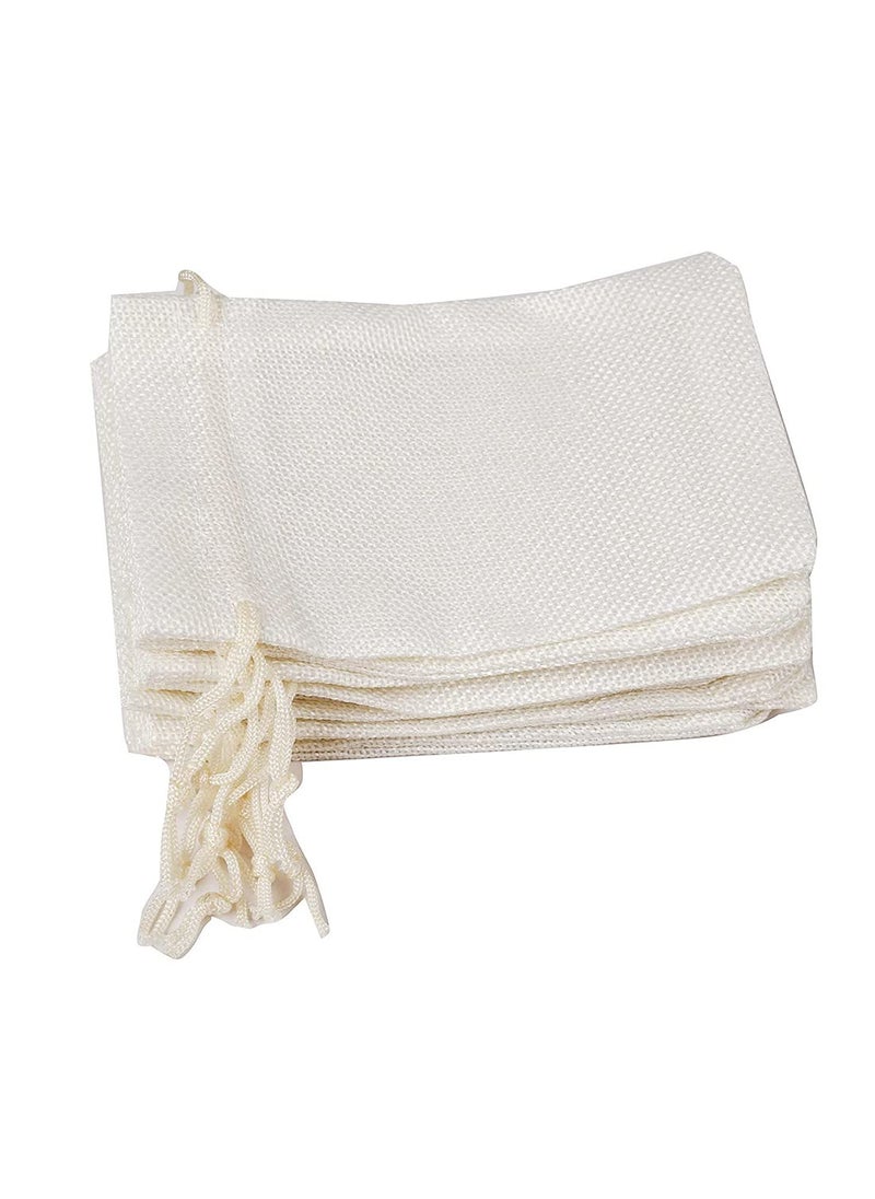 Lifekrafts Lifekrafts Cream White Jute Linen Pouches Birthday and Party Favour Bags Potlis for Functions, Baby Showers, Candy Bags Size-25x25 cm (Pack of 70)  - Image 4
