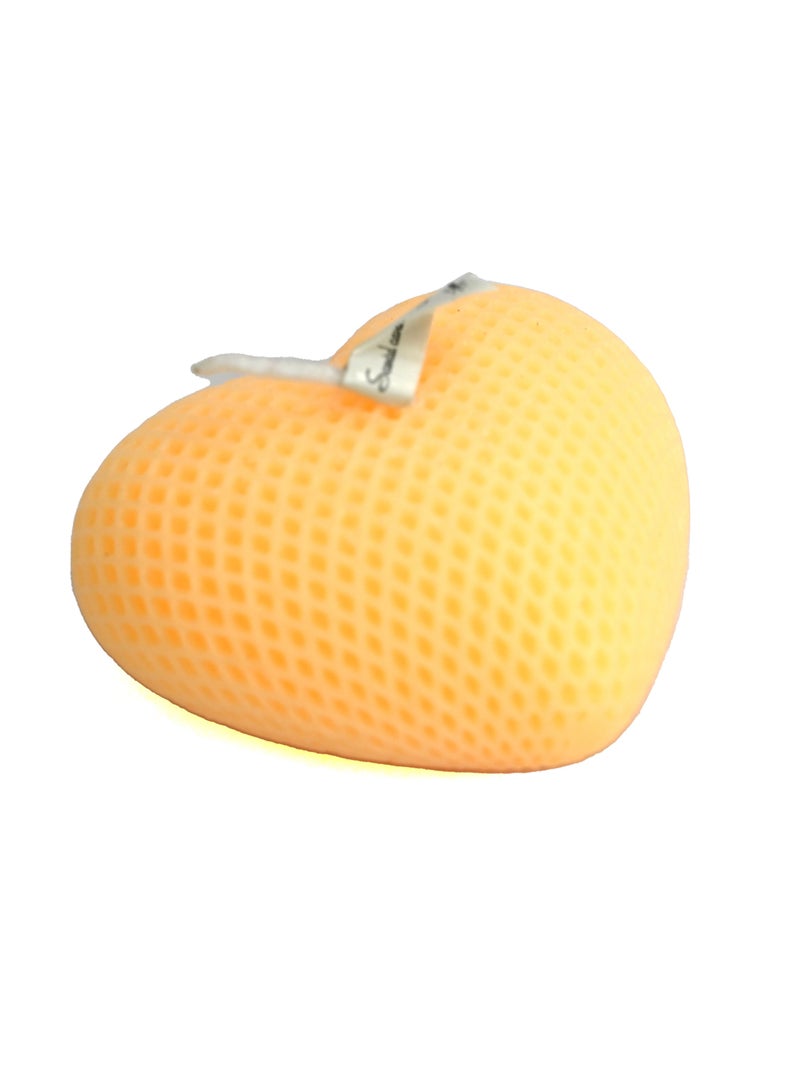 Orange Candle Heart Shape/Sceted Advent Candle/ Fruit Scented Candles For Living Rooms, Halls, Office, Café, Hotels, Salon/Small Scented Candles/ Candle Gifts For Women 