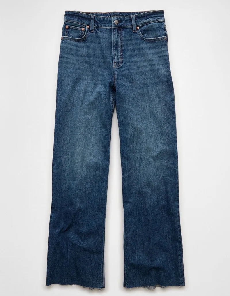 American Eagle  AE Dreamy Drape Stretch Super High-Waisted Baggy Wide-Leg Jean for Women | Best Price UAE