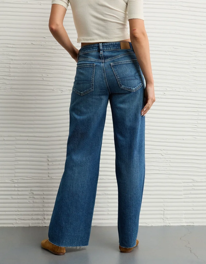AE Dreamy Drape Stretch Super High-Waisted Baggy Wide-Leg Jean