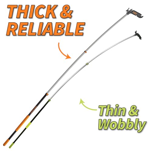 EXTEND-A-REACH Telescoping Boat Hook Pole for Docking // 5-12 ft Extension Push Pole for Boating // Aluminium Dock Pole with Hook // Multi-Purpose Telescopic Pole: Non-Slip, Durable, Floating, Lightweight & Sturdy - Image 2