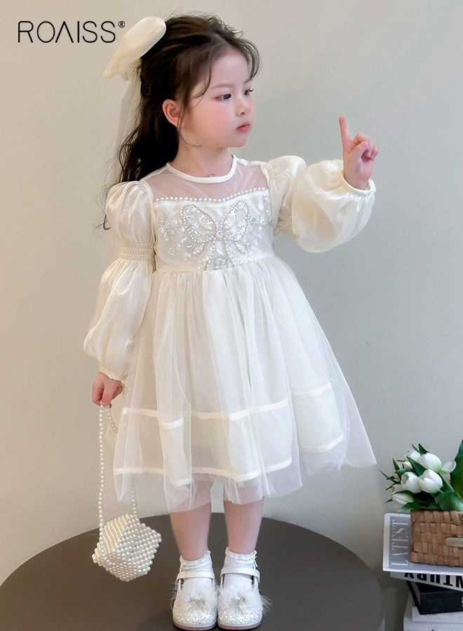 رويس فستان تول للفتيات الصغيرات مع غطاء رأس على شكل فيونكة، فستان أنيق بقصّة A مع سحاب خلفي، فستان بأكمام منفوشة ورقبة دائرية، فستان أميرة أنيق للفتيات، مناسب لحفلات أعياد الميلاد، جلسات التصوير أو أي مناسبة خاصة - Image 1