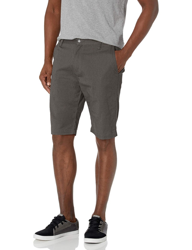 Volcom Mens Vmonty Stretch Chino Short  Charcoal Heather  38