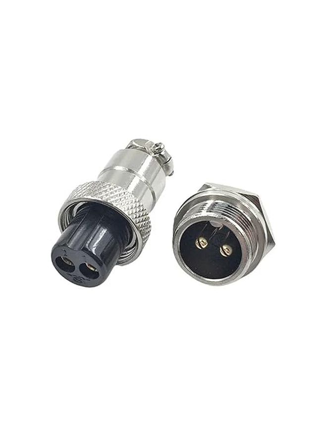 3P Male Female Aviation Connector Socket 4 Pin 1 2 Cores Copper Thread Nut Welding - Image 1