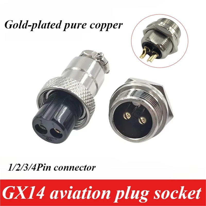 3P Male Female Aviation Connector Socket 4 Pin 1 2 Cores Copper Thread Nut Welding - Image 3