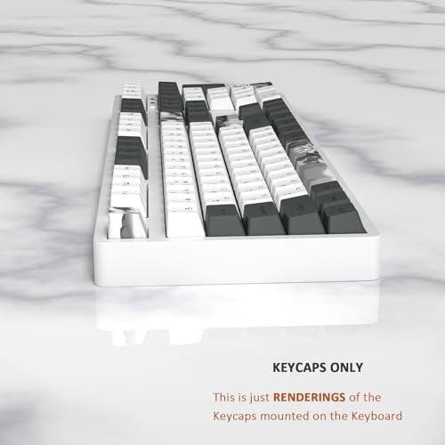 MOLGRIA Ink Lotus Keycaps, 140 Set Custom Key caps for Gaming Keyboard, PBT OEM Profile Dye Sublimation Keycaps ANSI/ISO Layout with Japanese Font for Gateron Kailh Cherry MX 104/87/74/61 60 Keyboard - Image 5
