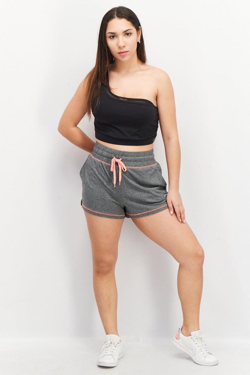 Rae Dunn Women Sportswear Fit Training Shorts, Grey - Image 2