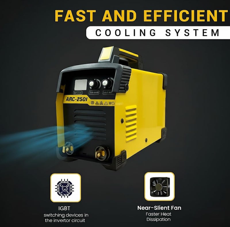 AEGON MMA250 Portable ARC Welding Machine | 250A IGBT Inverter Stick Welder with Digital Display, Hot Start, Anti-Stick - Image 3