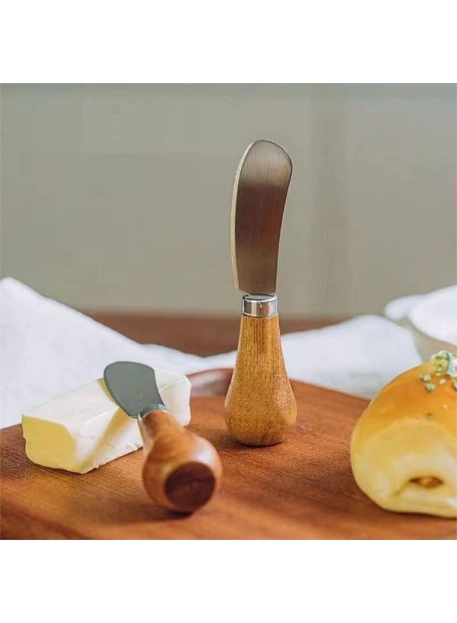 1Pcs Vertical Cheese Spreader with Wooden Handle Cute Standing Butter Knife - Image 3