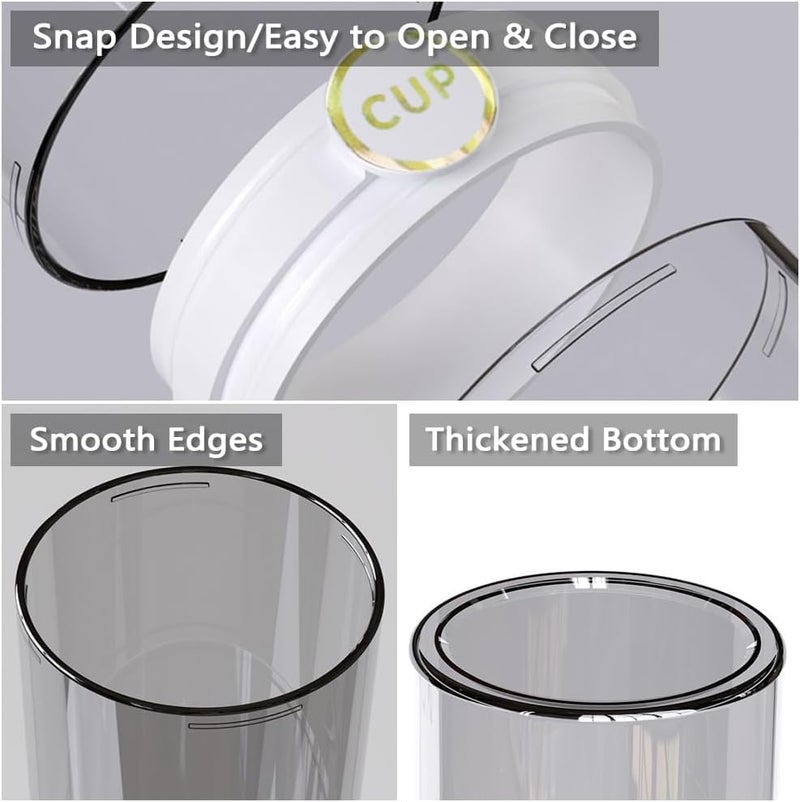 SARVANGAH Toothbrush Travel Case, Portable Travel Soap Container Dish Tray, Portable 7.88 inch Toothpaste Travel Toothbrush Holder with Cover for Travel (Transparent Soap Box and Toothbrush Holder) - Image 3