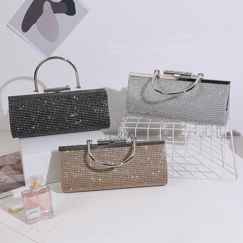 Factory Diamond Hand Bag Female Korean Fashion Dinner Bag Annual Bride Bridesmaid Handbag - Image 2