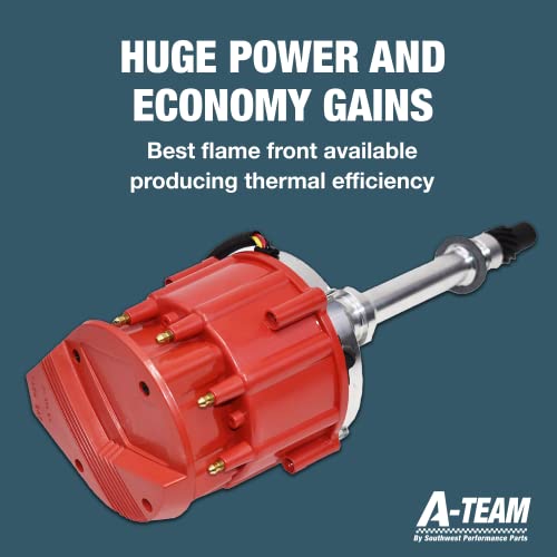 A-Team Performance - Marine HEI Electronic Distributor 65K Coil - Compatible with 350 454 V8 Mercruiser OMC 5.0 5.7 7.4 (Red Super Cap) - Image 4