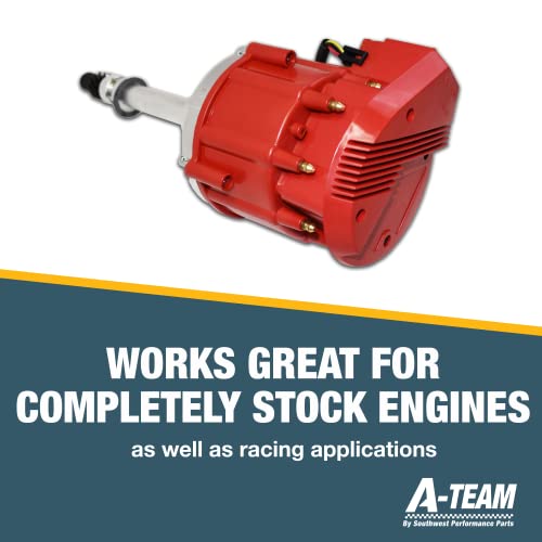 A-Team Performance - Marine HEI Electronic Distributor 65K Coil - Compatible with 350 454 V8 Mercruiser OMC 5.0 5.7 7.4 (Red Super Cap) - Image 5