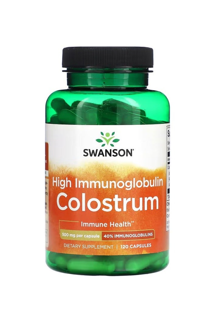 سوانسون لبأ غني بالغلوبولين المناعي، 500 ملغ، 120 كبسولة