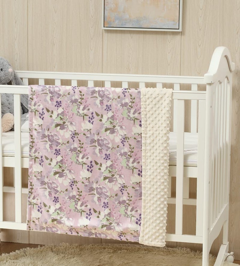 CREVENT Baby Girls Blanket for Crib Stroller Cot Cradle Car, Supper Soft and Pretty - Lavender Grapes 30x40 Inches - Image 4