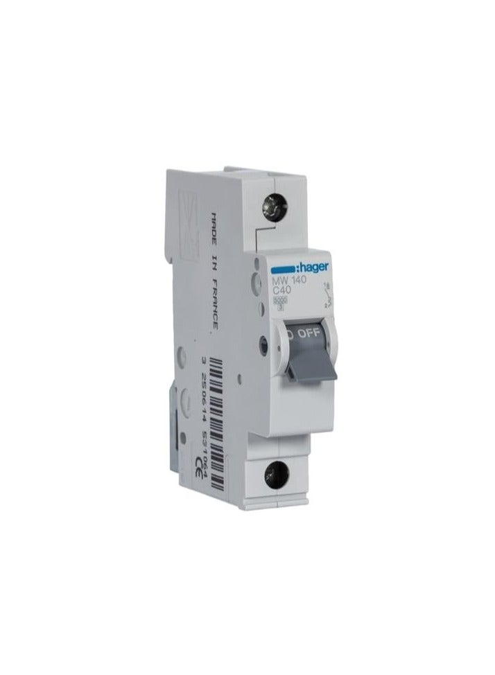 Hager Hager Miniature Circuit Breaker MCB 1Pole 40A 6kA MCN140 France 
