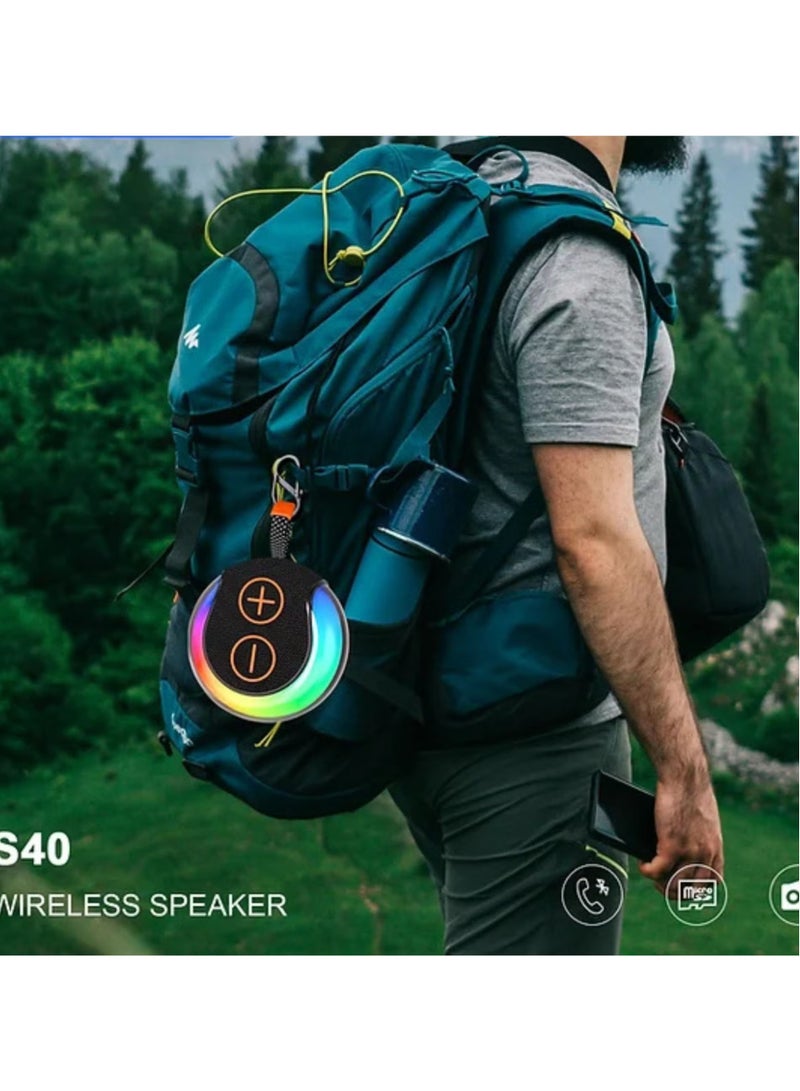 Haino Teko S-40 Portable Wireless Bluetooth Speaker with HiFi Sound Quality, Button Control, RGB Lighting – Stylish Green Design, 10-Hour Battery Life, Perfect for Indoor & Outdoor Use, Deep Bass, Clear Audio – Enjoy immersive sound, vibrant RGB lighting, and a long-lasting battery for all your music needs. Ideal for parties, outdoor adventures, and everyday listening with excellent bass and clarity. - Image 3