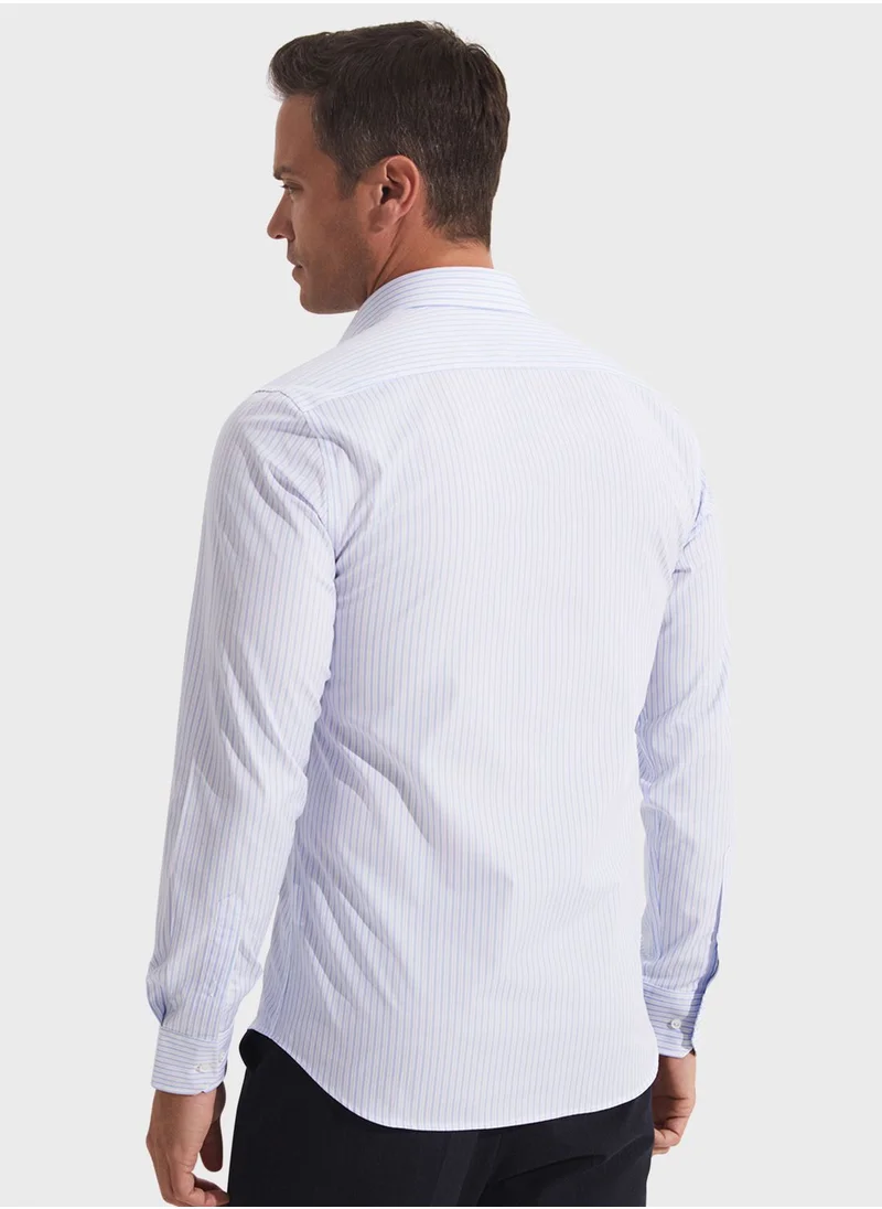 JUNE Striped Slim Fit Shirt