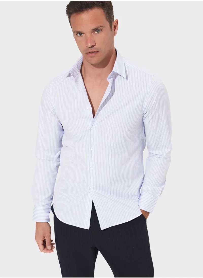 JUNE Striped Slim Fit Shirt