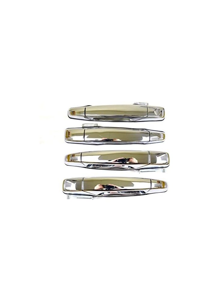 PT Auto Warehouse GM-3545M-QPK Chrome Exterior Door Handle Set - 1 Front Left, 1 Front Right, 1 Rear Left, 1 Rear Right - Image 1