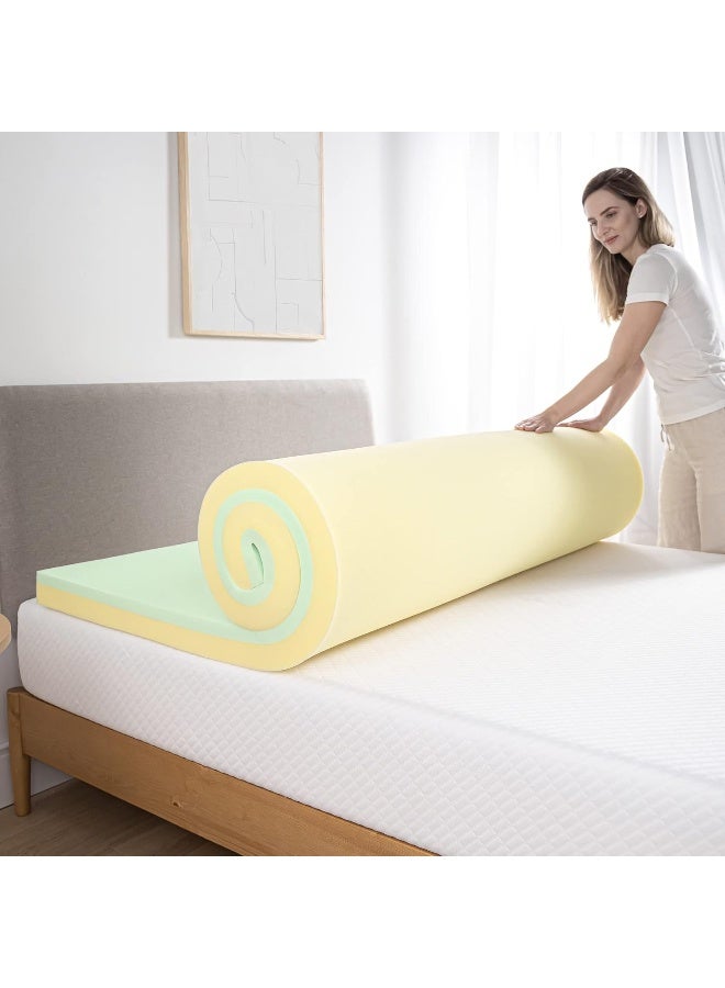 ZINUS 3 Inch Green Tea Memory Foam Mattress Topper PressureRelieving Layers CertiPURUS Certified Twin - Image 4
