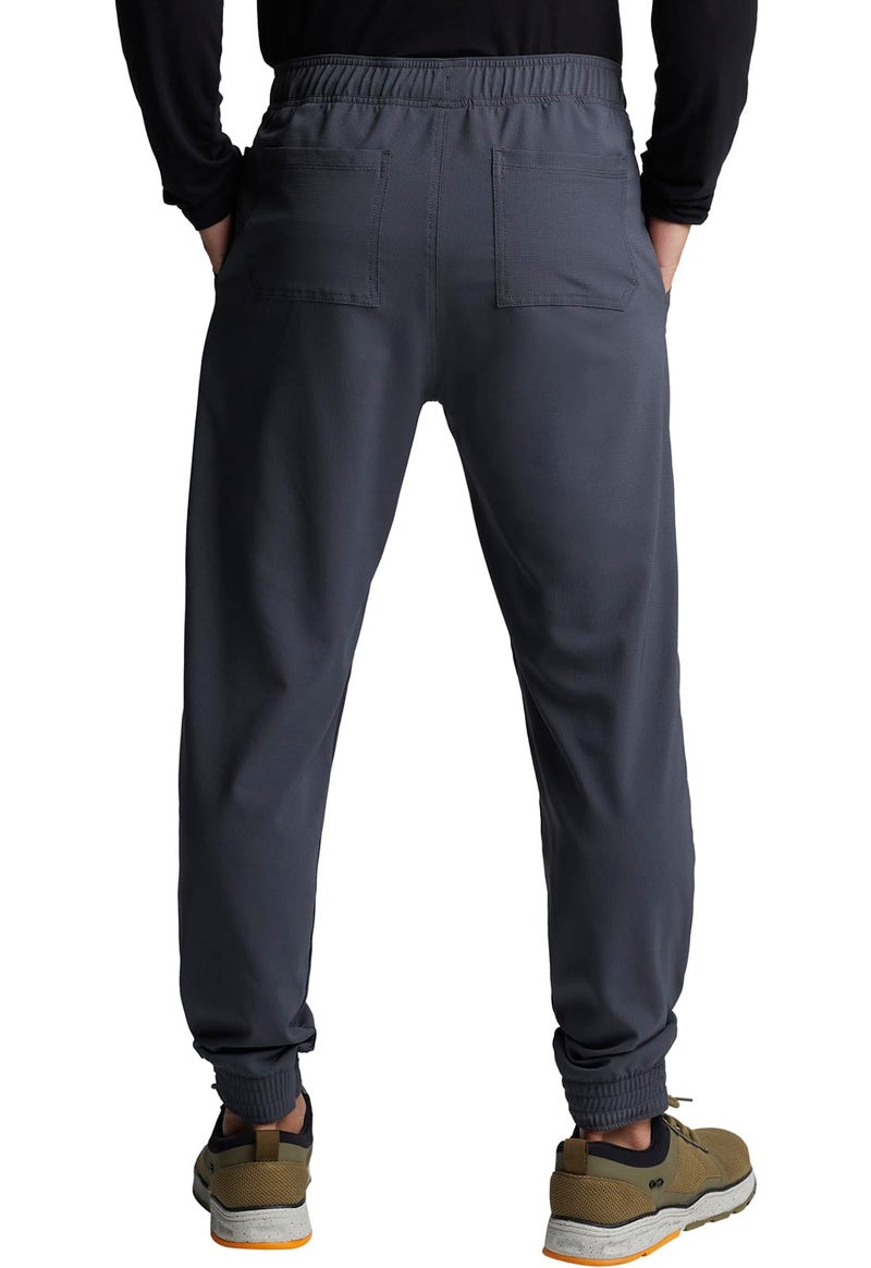 Cherokee Men's Mid Rise Pull-on Jogger Scrubs Pant, Pewter - Image 5