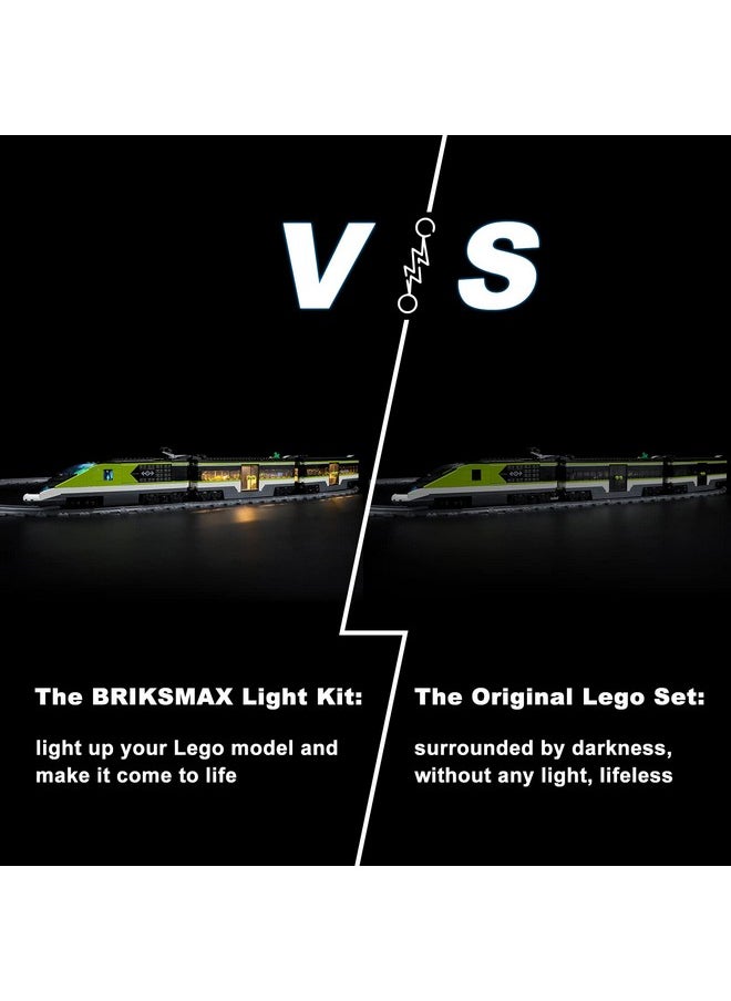 BRIKSMAX - Led Lighting Kit For Lego60337 Express Passenger Train Compatible With Lego City Building Blocks Model Not Include The Lego Set - Image 1