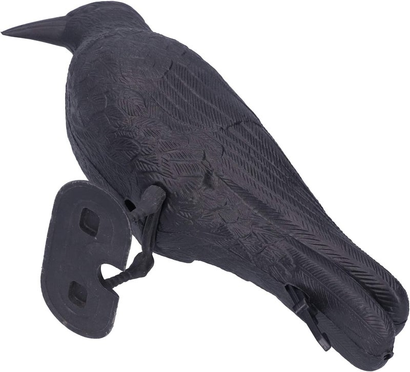 woobles Plastic Crow Decor, Hunting Decoy, Garden Decoration, Smooth Lines Simulation Crow, for Vegetable Garden Garden- - Image 5
