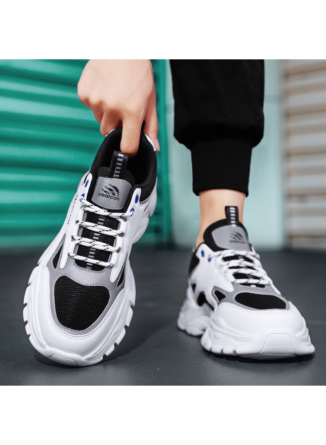 YEARCON أحذية رجالية خريف 2025 أحذية رياضية كاجوال جديدة للرجال، أحذية آباء بسماكة عالية للرجال مع زيادة في الطول - Image 5