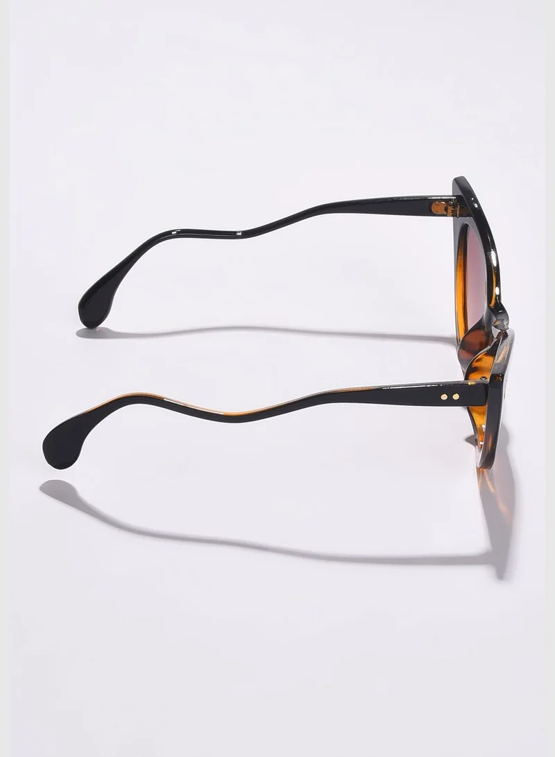 Haute Sauce Women Brown Lens Brown Cateye Sunglasses