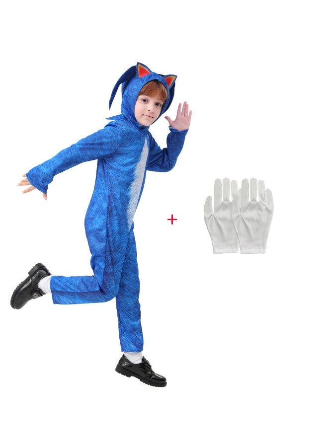 NIBEMINENT Anime Boys Girls Halloween Bodysuit for Kids Cartoon Cosplay Sonics Costumes Christmas Jumpsuit Show Suit - Image 1