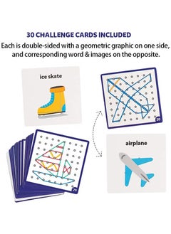 YelaJoy Wooden Geoboard Mathematical, Manipulative Material Array Block Geo Board – Graphical Educational Toys with 30Pcs Pattern Cards and Latex Bands Shape STEM Puzzle Matrix, 8x8 Brain Teaser for Kid  - Image 3