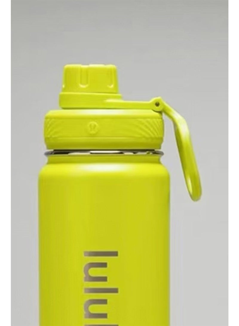 lululemonStainless steel sports vacuum insulated water bottle, suitable for holding water, iced tea, hot tea, etc., with a capacity of 710 milliliters - Image 2