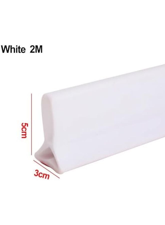 White 200CM Flexible Silicone Water Dam For Curbless Shower Barrier Wet Dry Separation - Image 3
