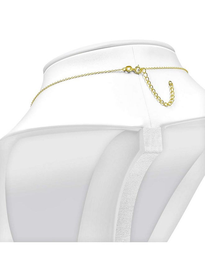 My Daily Styles - 925 Sterling Silver Yellow Goldtone White Blue Cz Evil Eye Pendant Necklace - Image 1