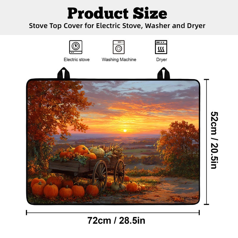 AOHMPT Multi-Design Stove Cover for Glass/Electric Stoves - 3-in-1 Heat-Resistant Protector Mat, Non-Slip Drying Rack 28"x20" - Image 2