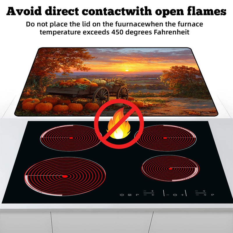 AOHMPT Multi-Design Stove Cover for Glass/Electric Stoves - 3-in-1 Heat-Resistant Protector Mat, Non-Slip Drying Rack 28"x20" - Image 3
