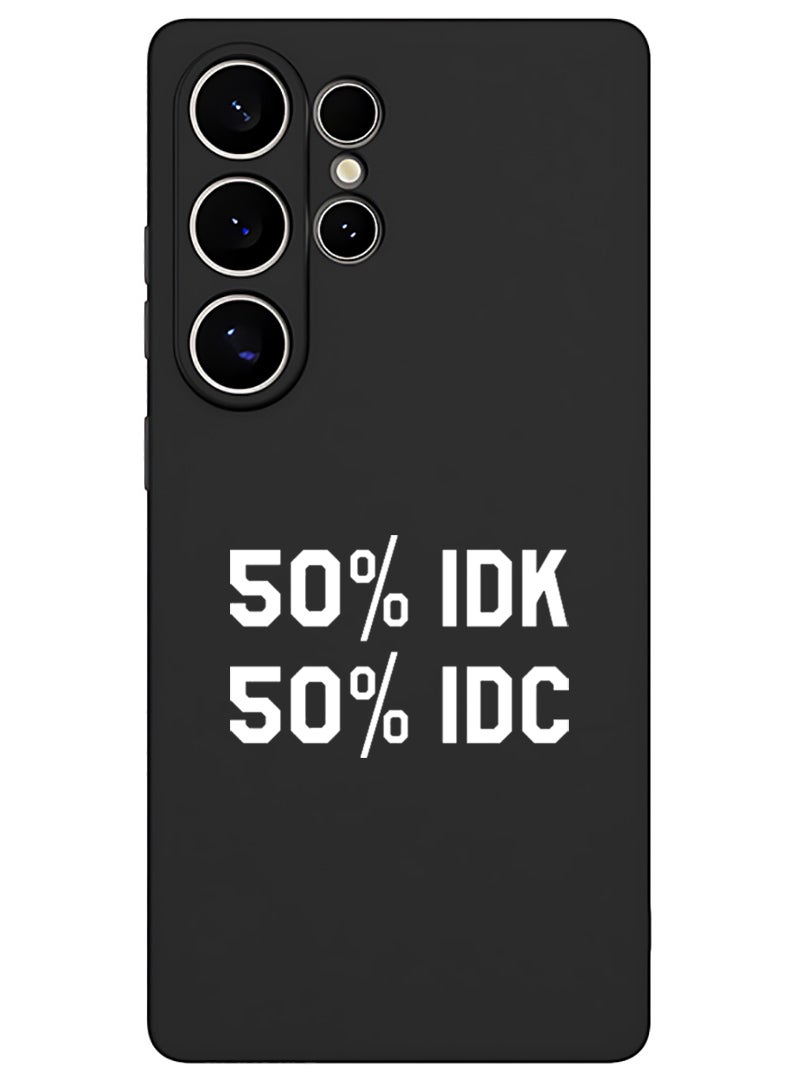 Theodor Protective Slim Fit Case Liquid Silicone Cover with Full Body Protection Anti-Scratch Shockproof Case For Samsung Galaxy S25 Ultra (Black) - IDK IDC - White - Image 1