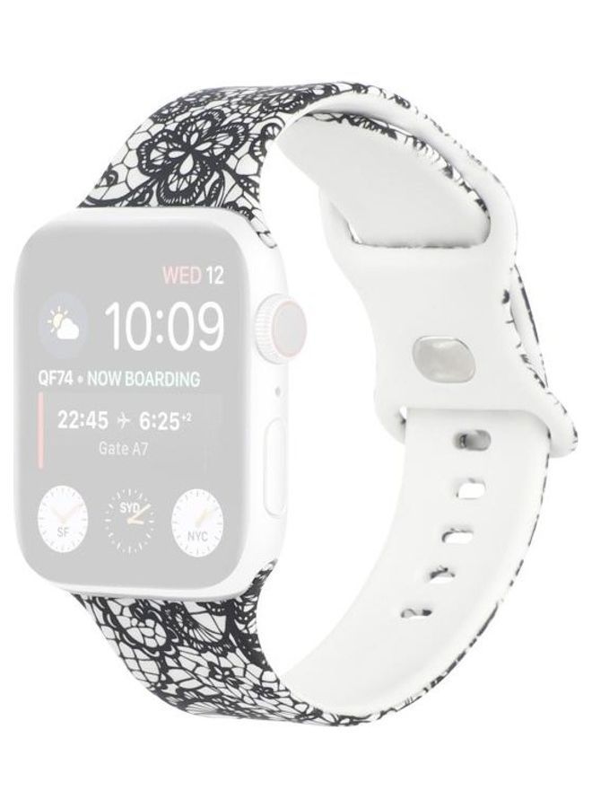 NIBEMINENT Ethnic Replacement Watchband for Apple Watch Series 1/2/3/4/5/6/7/SE 38/40/41mm Lace - Image 1