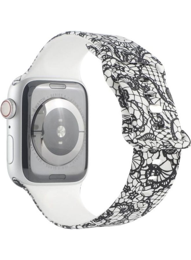 NIBEMINENT Ethnic Replacement Watchband for Apple Watch Series 1/2/3/4/5/6/7/SE 38/40/41mm Lace - Image 3