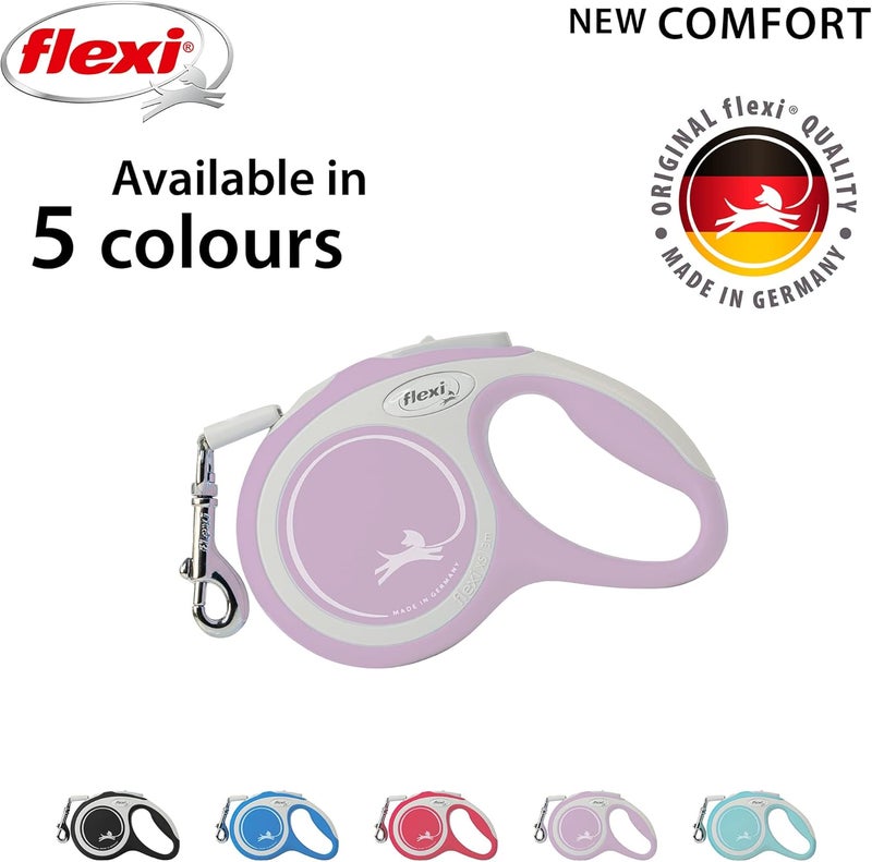 Flexi سير مرن مريح صغير جداً 3M رمادي ووردي قابل للسحب لكلاب تصل وزنها إلى 12 كجم/26 رطل - Image 4
