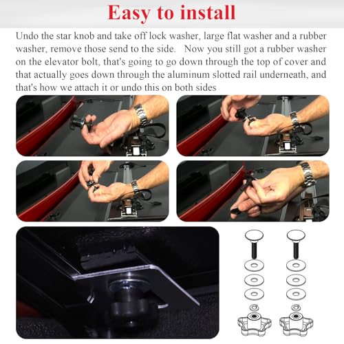 WFCYX 2 Set 254A0001 Tonneau Cover Clamp Service Kit - Elevator Bolt Assembly, Fit for Hard Folding Truck Bed Tonneau Cover, Universal Fit - Image 5