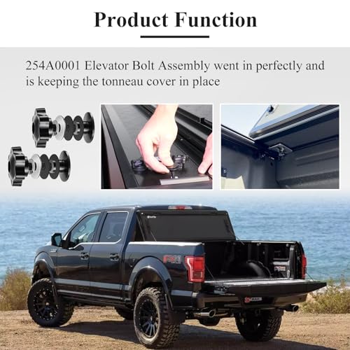 WFCYX 2 Set 254A0001 Tonneau Cover Clamp Service Kit - Elevator Bolt Assembly, Fit for Hard Folding Truck Bed Tonneau Cover, Universal Fit - Image 4