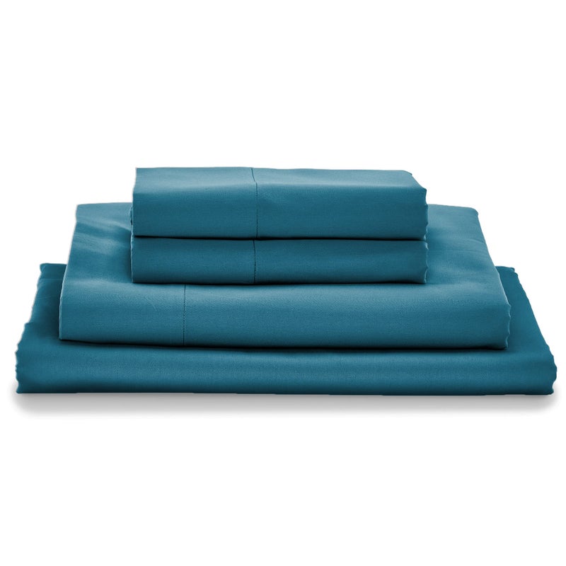 MyPillow MyPillow Giza Dreams Bed Sheets 100 Certified Giza Egyptian Cotton Deep Pocket Sateen Weave Queen Lake Blue